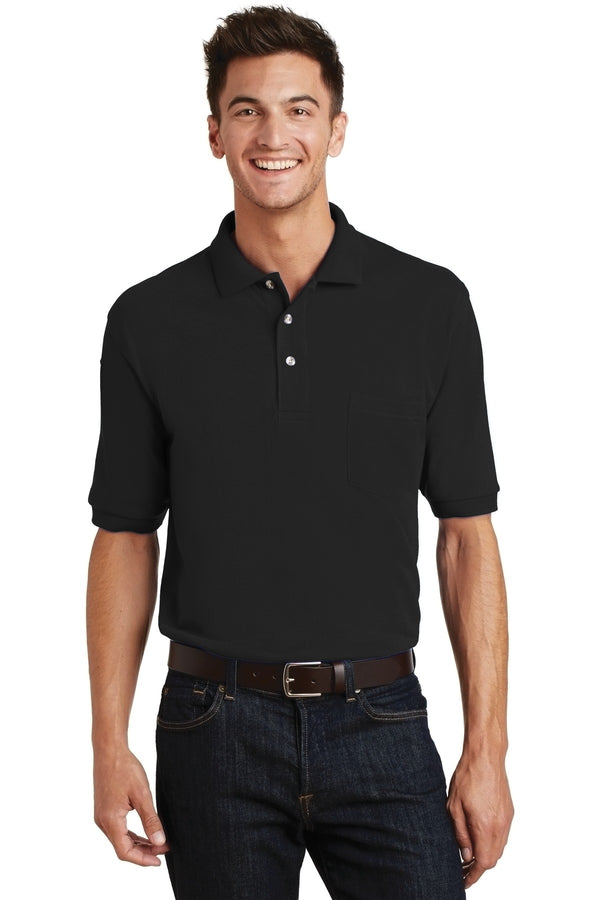 Port Authority¨ Heavyweight Cotton Pique Polo with Pocket.  K420P