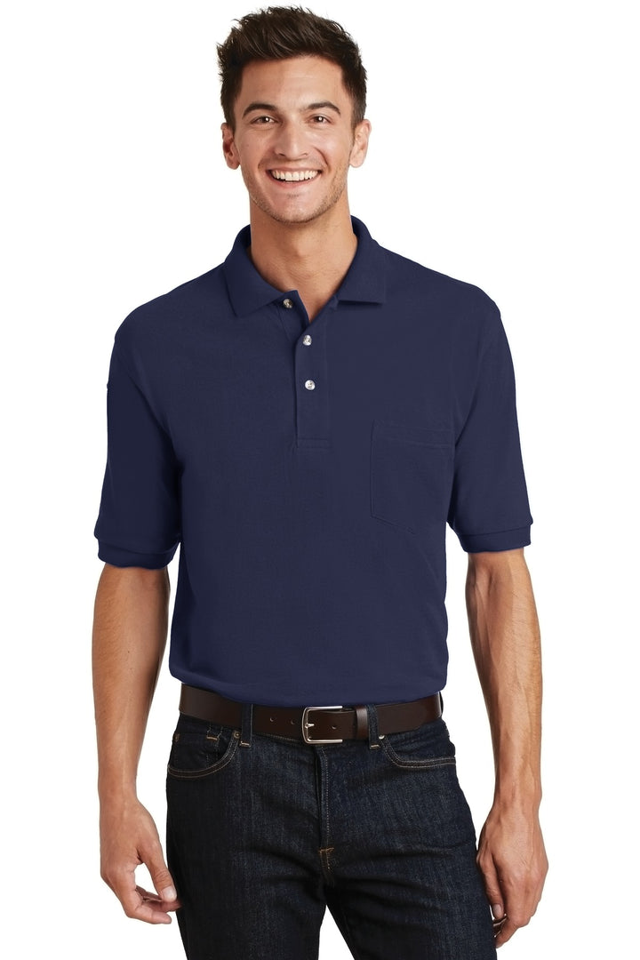 Port Authority¨ Heavyweight Cotton Pique Polo with Pocket.  K420P