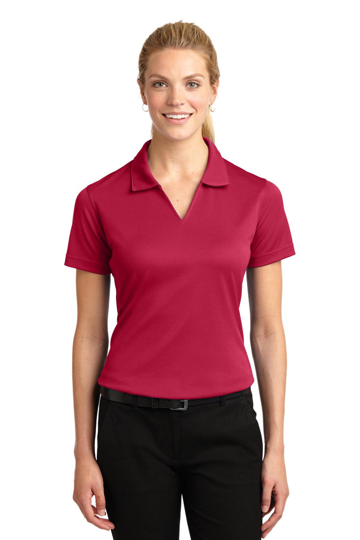 Sport-Tek¨ Ladies Dri-Mesh¨ V-Neck Polo.  L469