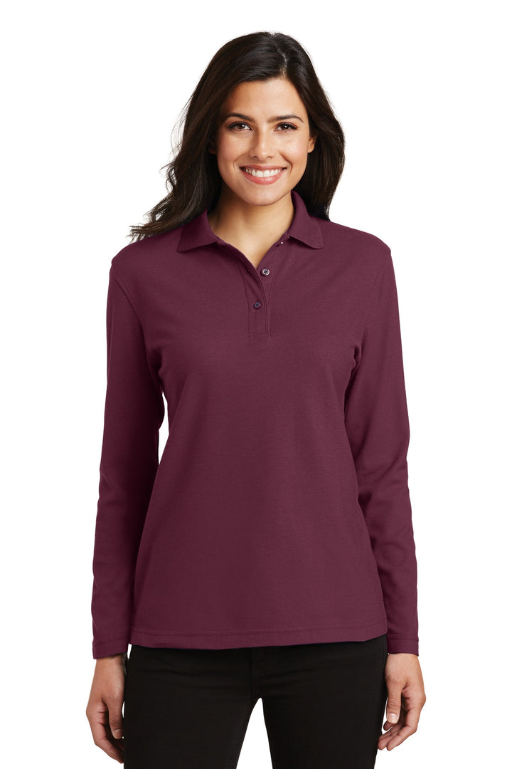 Port Authority¨ Ladies  Silk Touch™ Long Sleeve Polo.  L500LS