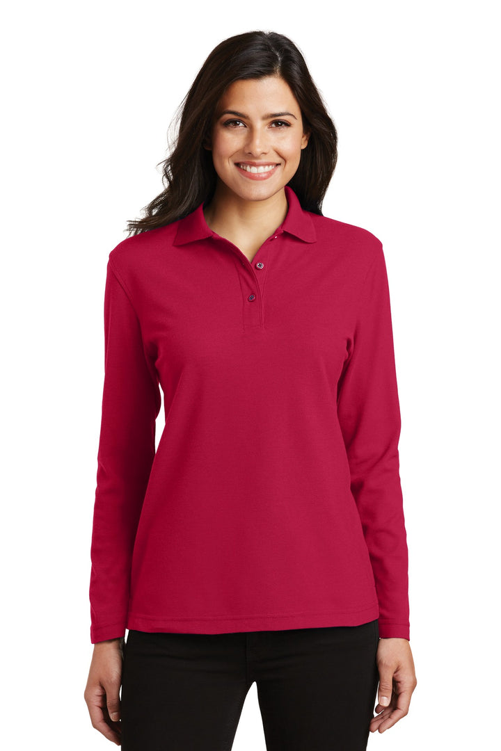Port Authority¨ Ladies  Silk Touch™ Long Sleeve Polo.  L500LS