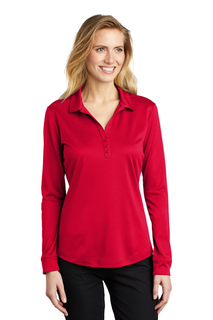 Port Authority ¨ Ladies Silk Touch ™  Performance Long Sleeve Polo. L540LS