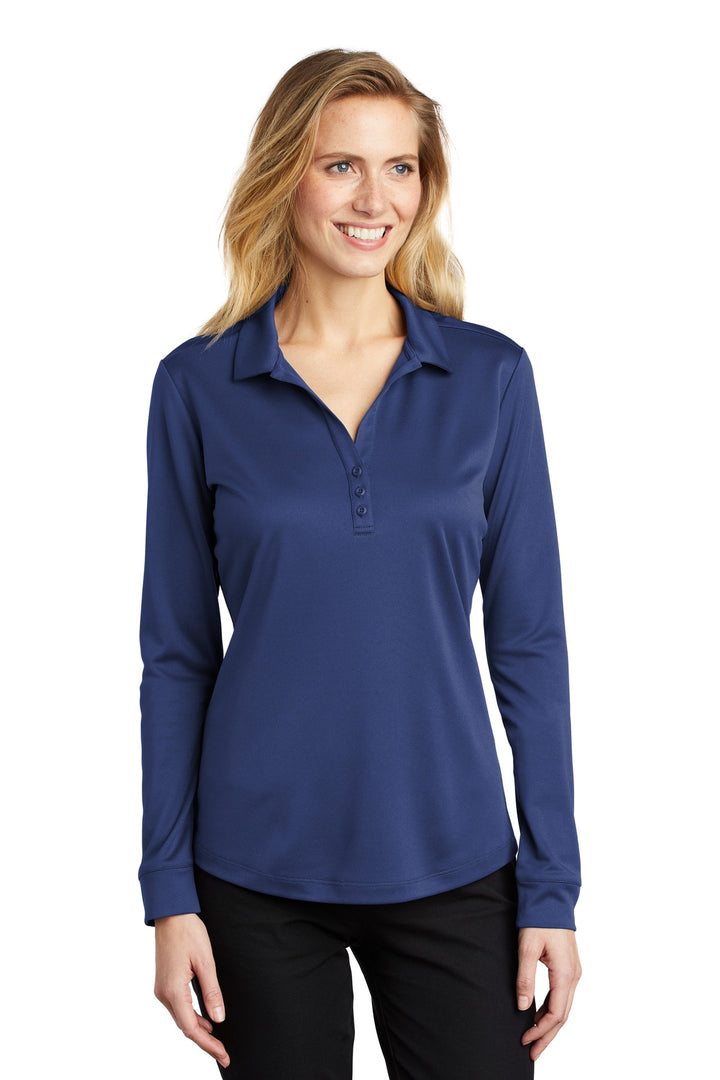 Port Authority ¨ Ladies Silk Touch ™  Performance Long Sleeve Polo. L540LS