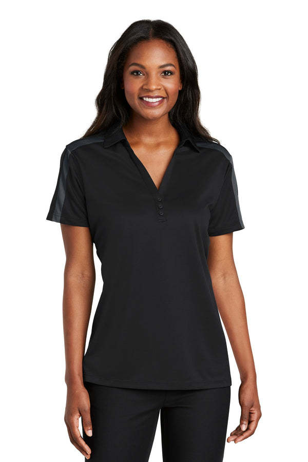 Port Authority¨ Ladies Silk Touch™ Performance Colorblock Stripe Polo. L547