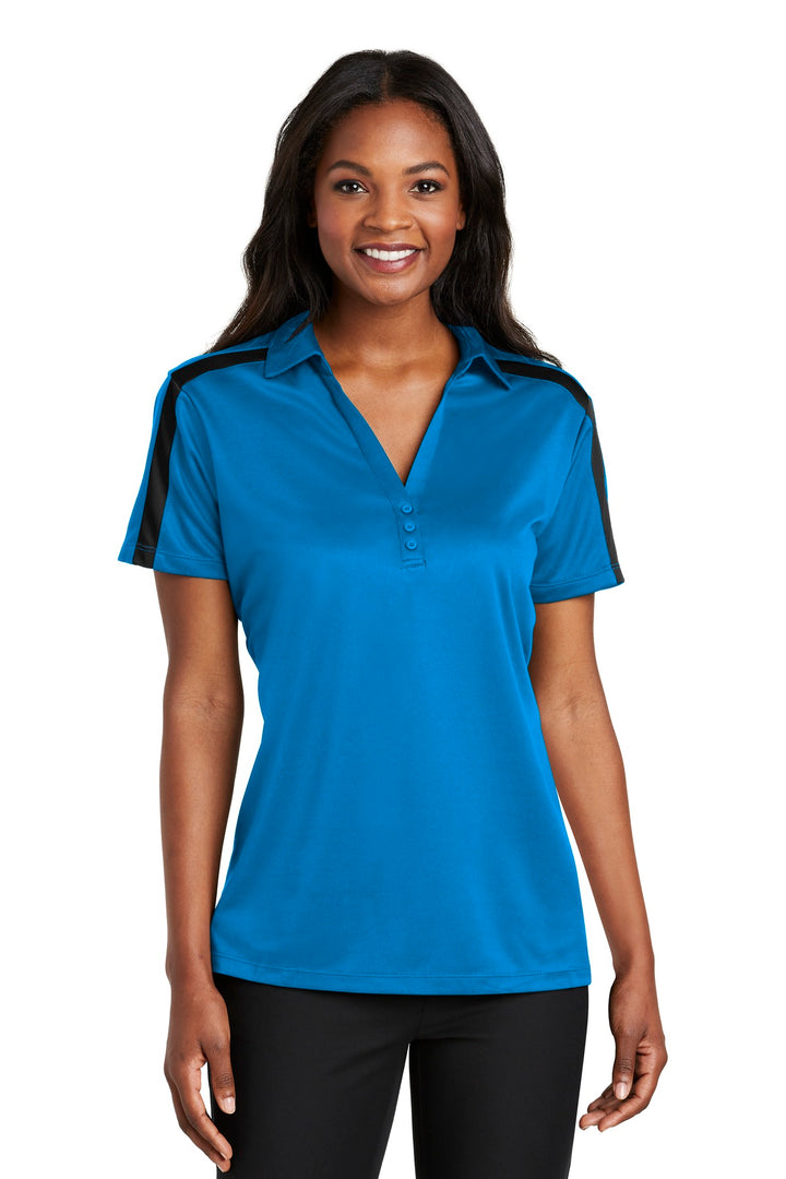 Port Authority¨ Ladies Silk Touch™ Performance Colorblock Stripe Polo. L547