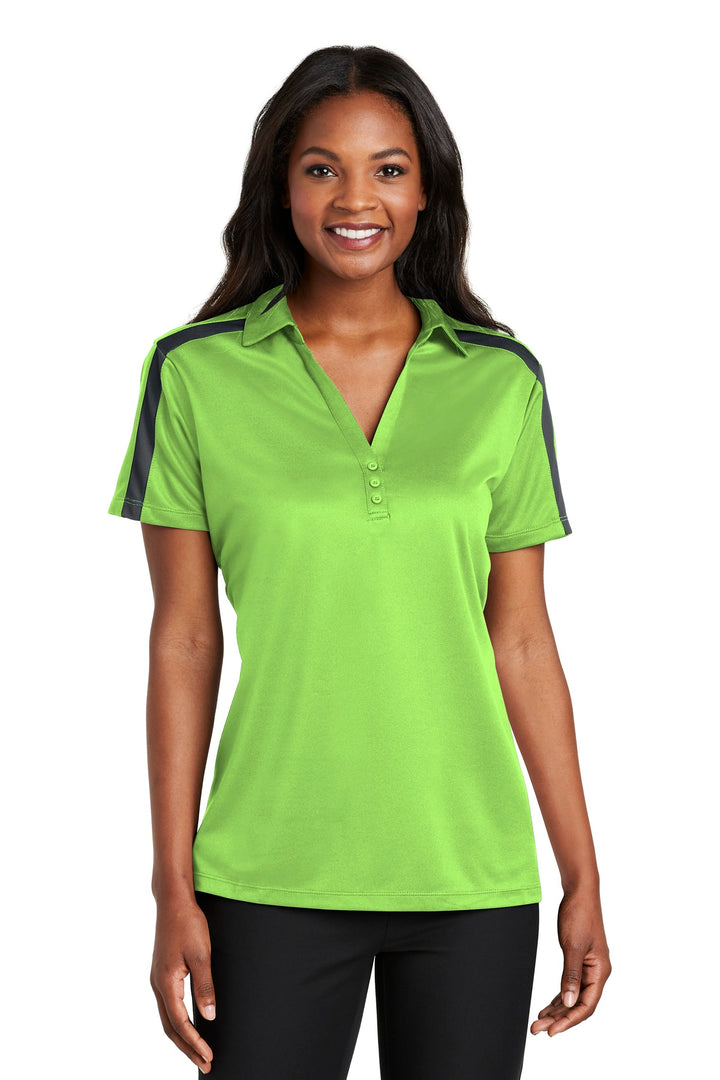 Port Authority¨ Ladies Silk Touch™ Performance Colorblock Stripe Polo. L547
