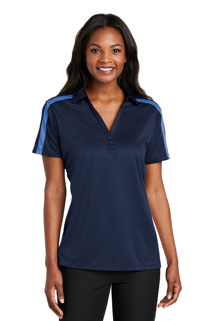 Port Authority¨ Ladies Silk Touch™ Performance Colorblock Stripe Polo. L547