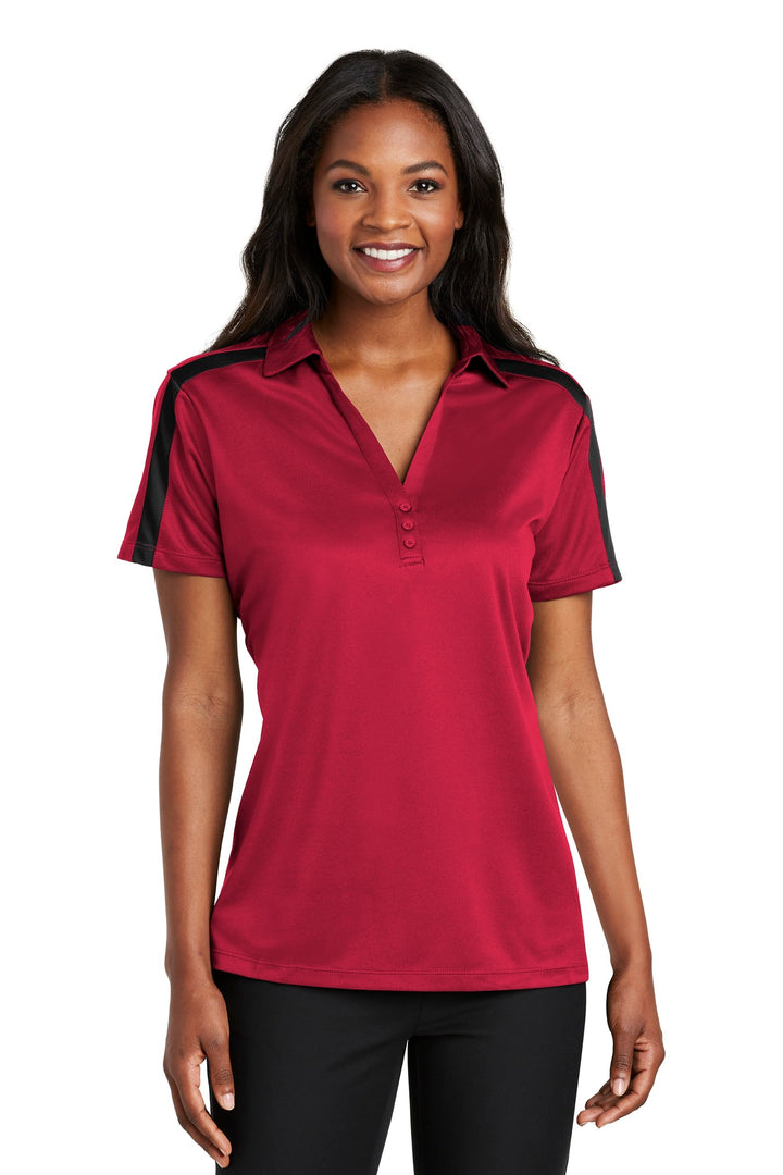 Port Authority¨ Ladies Silk Touch™ Performance Colorblock Stripe Polo. L547