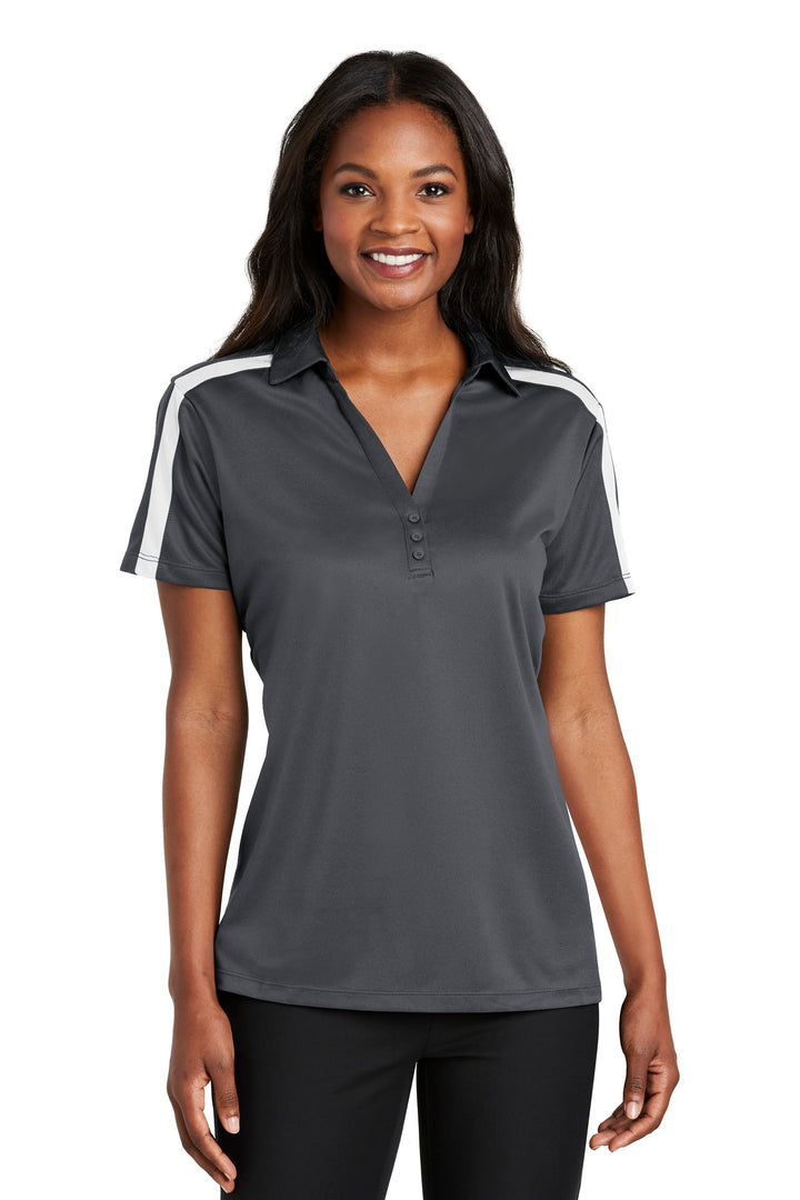 Port Authority¨ Ladies Silk Touch™ Performance Colorblock Stripe Polo. L547