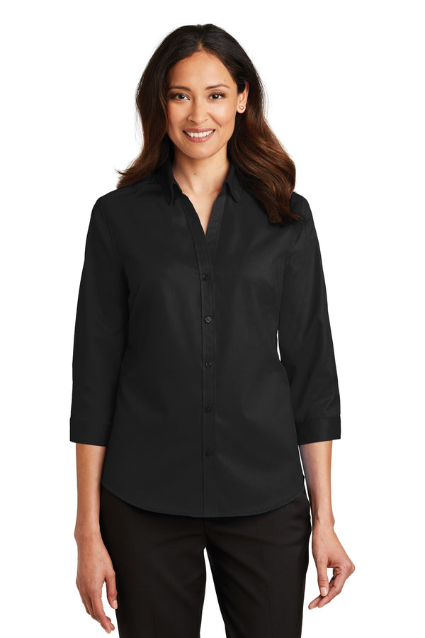 Port Authority¨ Ladies 3/4-Sleeve SuperPro™ Twill Shirt. L665
