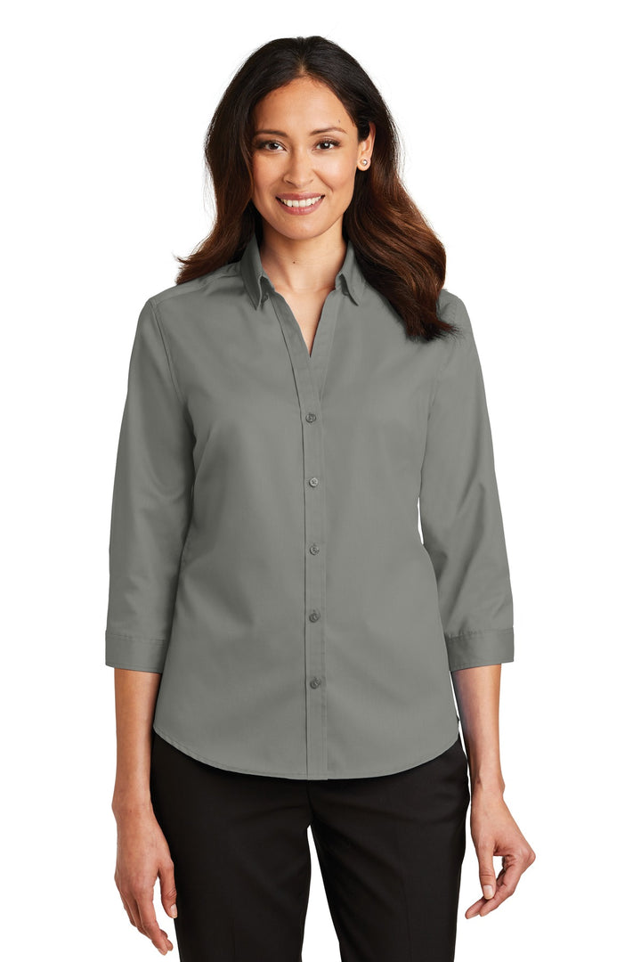 Port Authority¨ Ladies 3/4-Sleeve SuperPro™ Twill Shirt. L665
