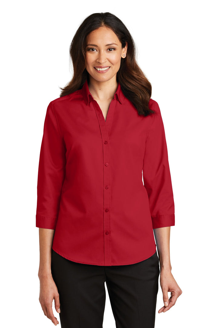 Port Authority¨ Ladies 3/4-Sleeve SuperPro™ Twill Shirt. L665