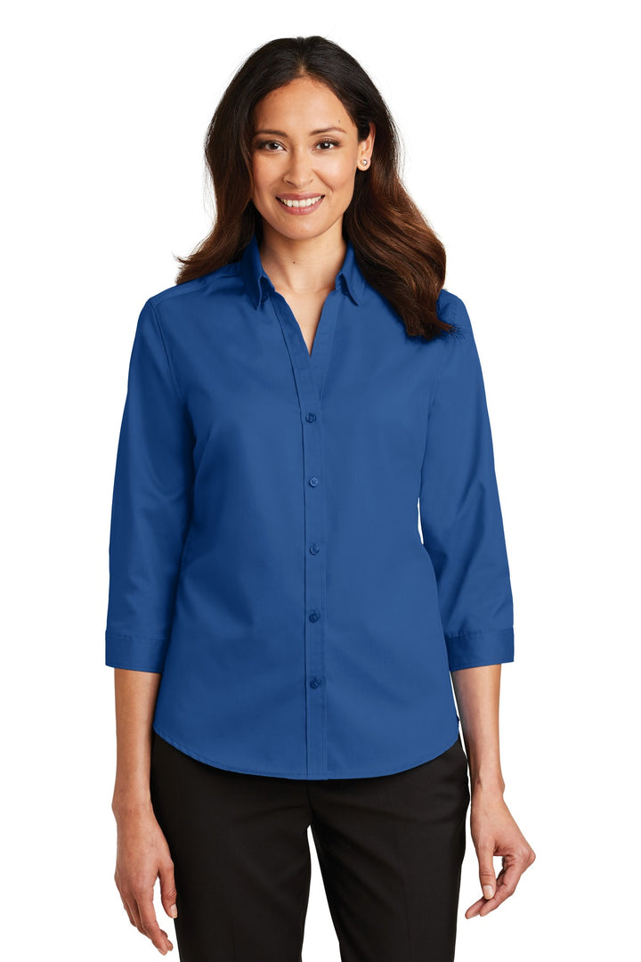 Port Authority¨ Ladies 3/4-Sleeve SuperPro™ Twill Shirt. L665