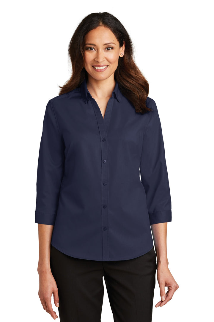 Port Authority¨ Ladies 3/4-Sleeve SuperPro™ Twill Shirt. L665