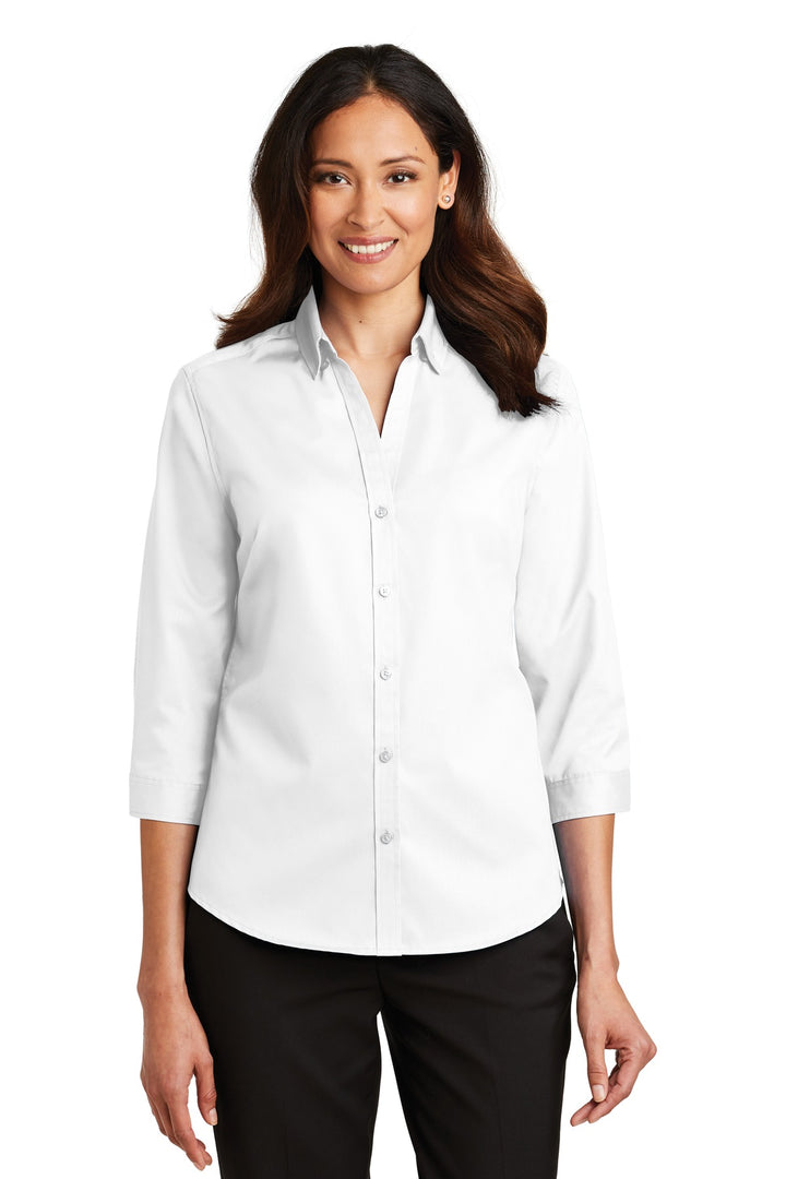 Port Authority¨ Ladies 3/4-Sleeve SuperPro™ Twill Shirt. L665