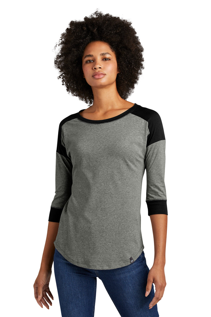 New Era ¨ Ladies Heritage Blend 3/4-Sleeve Baseball Raglan Tee. LNEA104