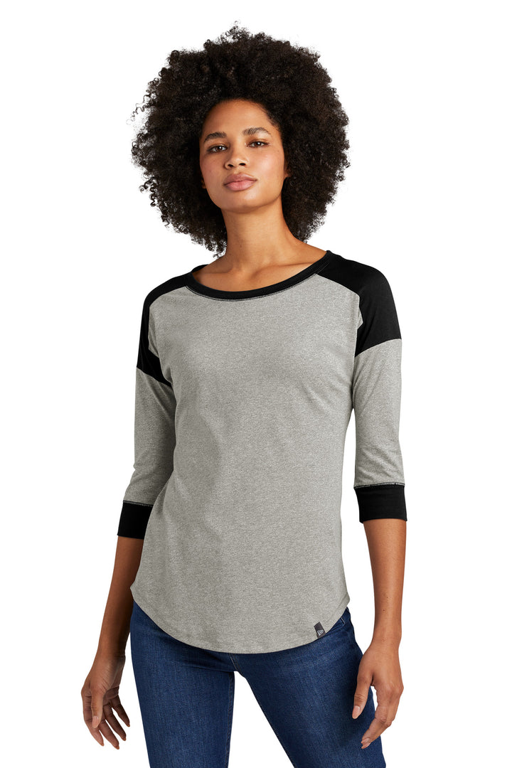 New Era ¨ Ladies Heritage Blend 3/4-Sleeve Baseball Raglan Tee. LNEA104