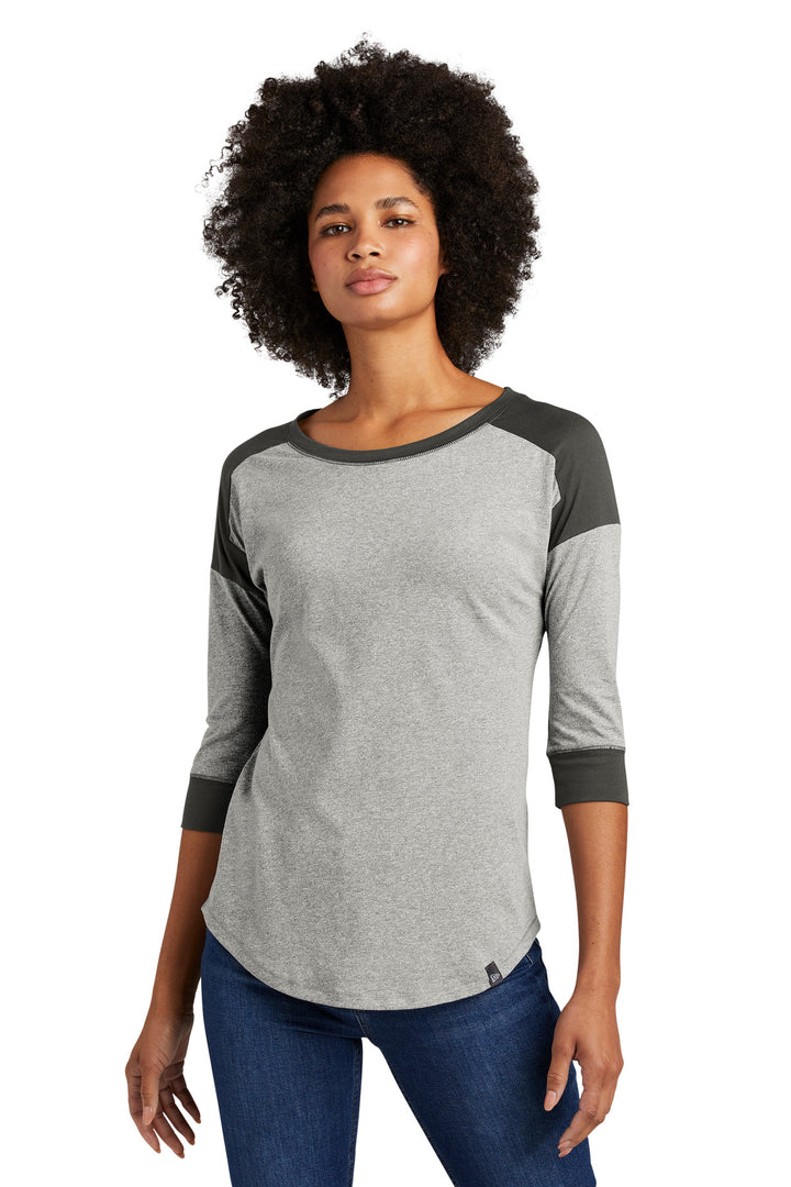 New Era ¨ Ladies Heritage Blend 3/4-Sleeve Baseball Raglan Tee. LNEA104