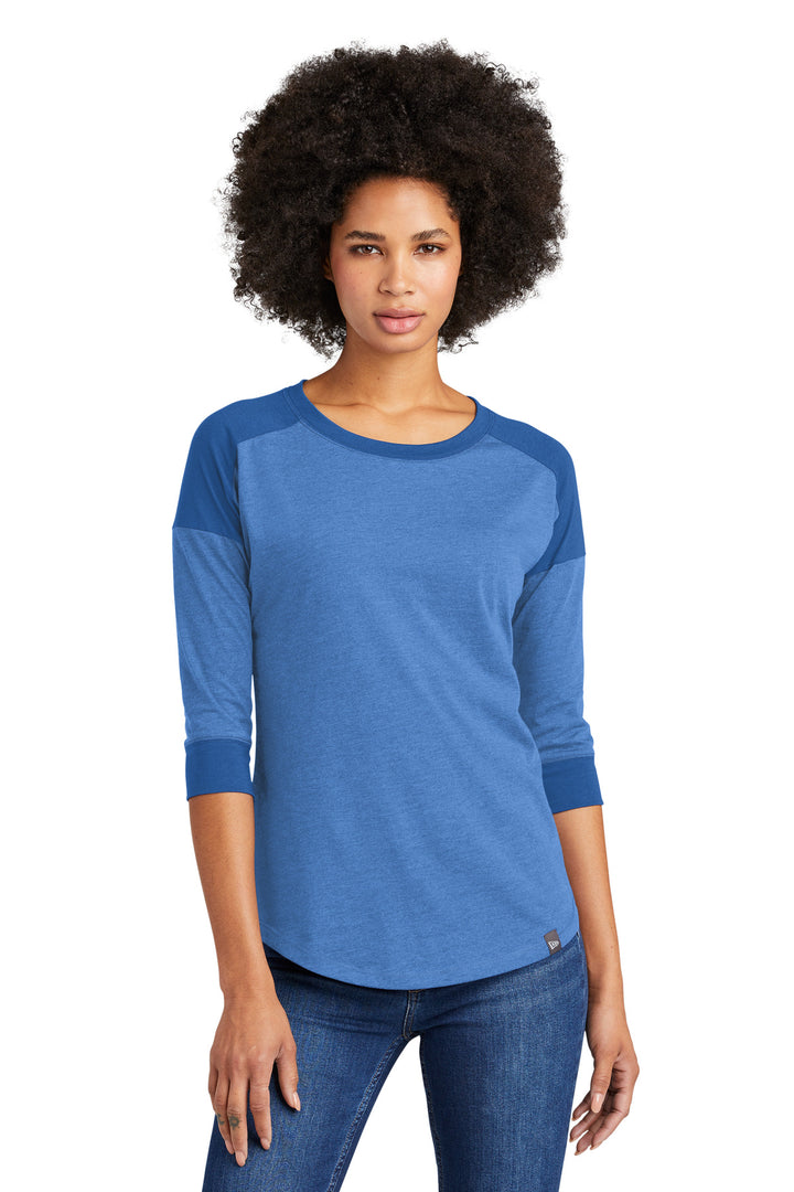 New Era ¨ Ladies Heritage Blend 3/4-Sleeve Baseball Raglan Tee. LNEA104