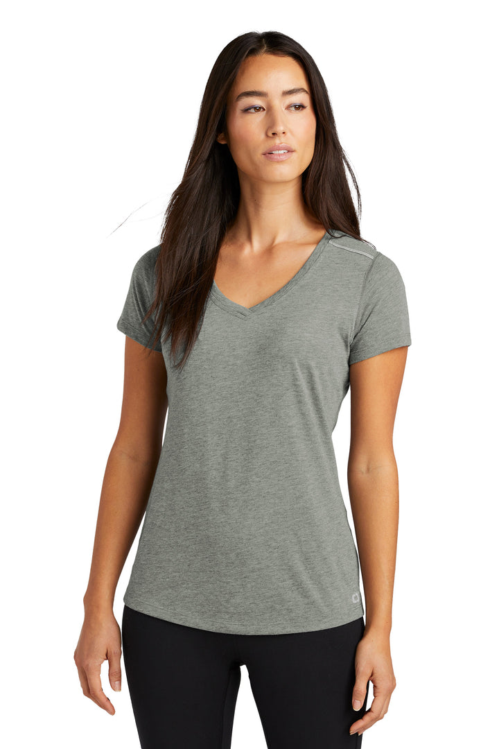 OGIO ¨ Ladies Peak V-Neck Tee. LOE337