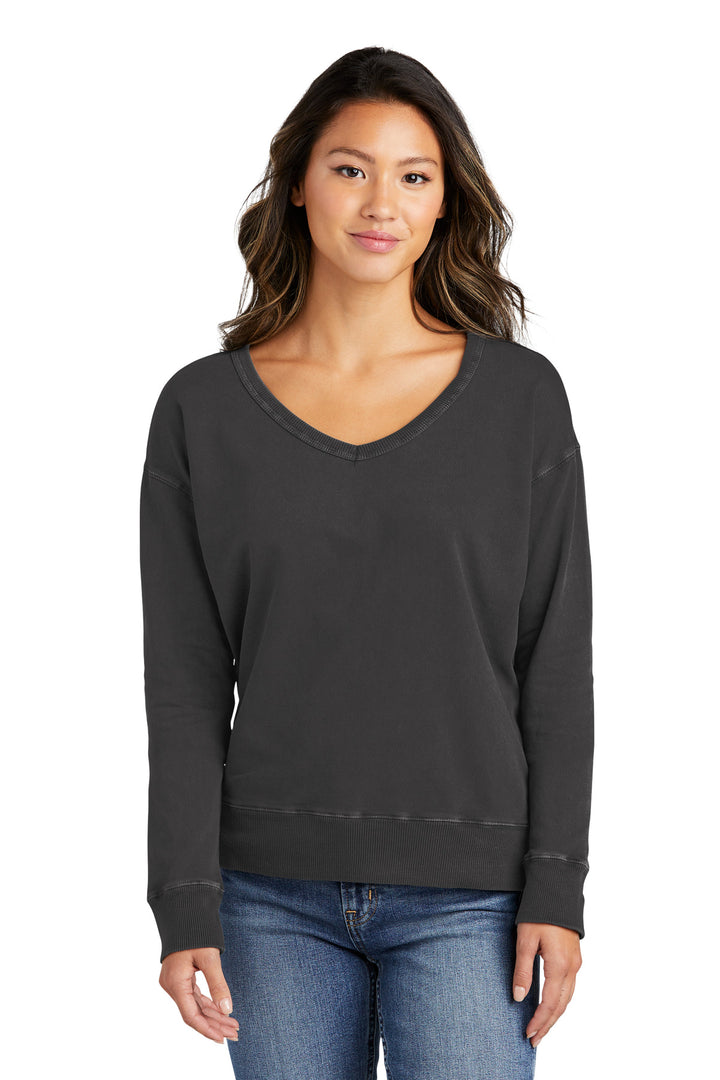 Port & Company¨ Ladies Beach Wash¨ Garment-Dyed V-Neck Sweatshirt LPC098V