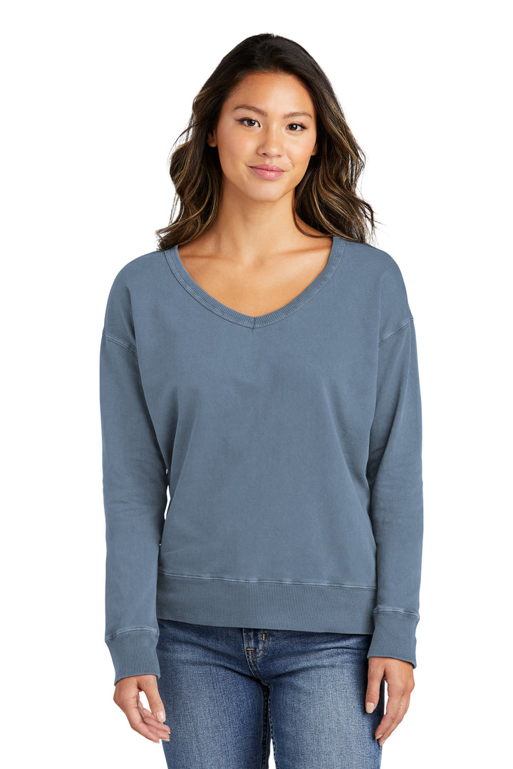 Port & Company¨ Ladies Beach Wash¨ Garment-Dyed V-Neck Sweatshirt LPC098V