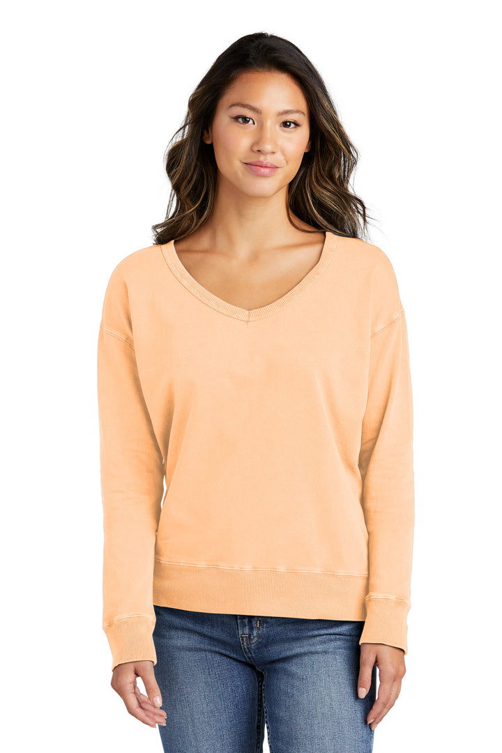 Port & Company¨ Ladies Beach Wash¨ Garment-Dyed V-Neck Sweatshirt LPC098V