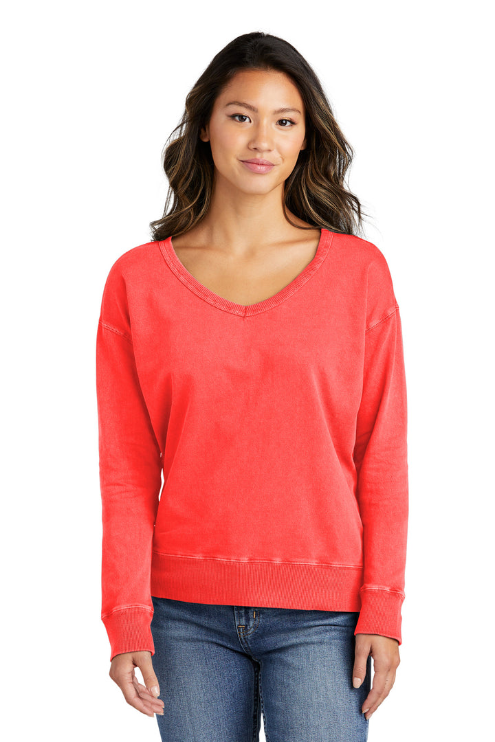 Port & Company¨ Ladies Beach Wash¨ Garment-Dyed V-Neck Sweatshirt LPC098V