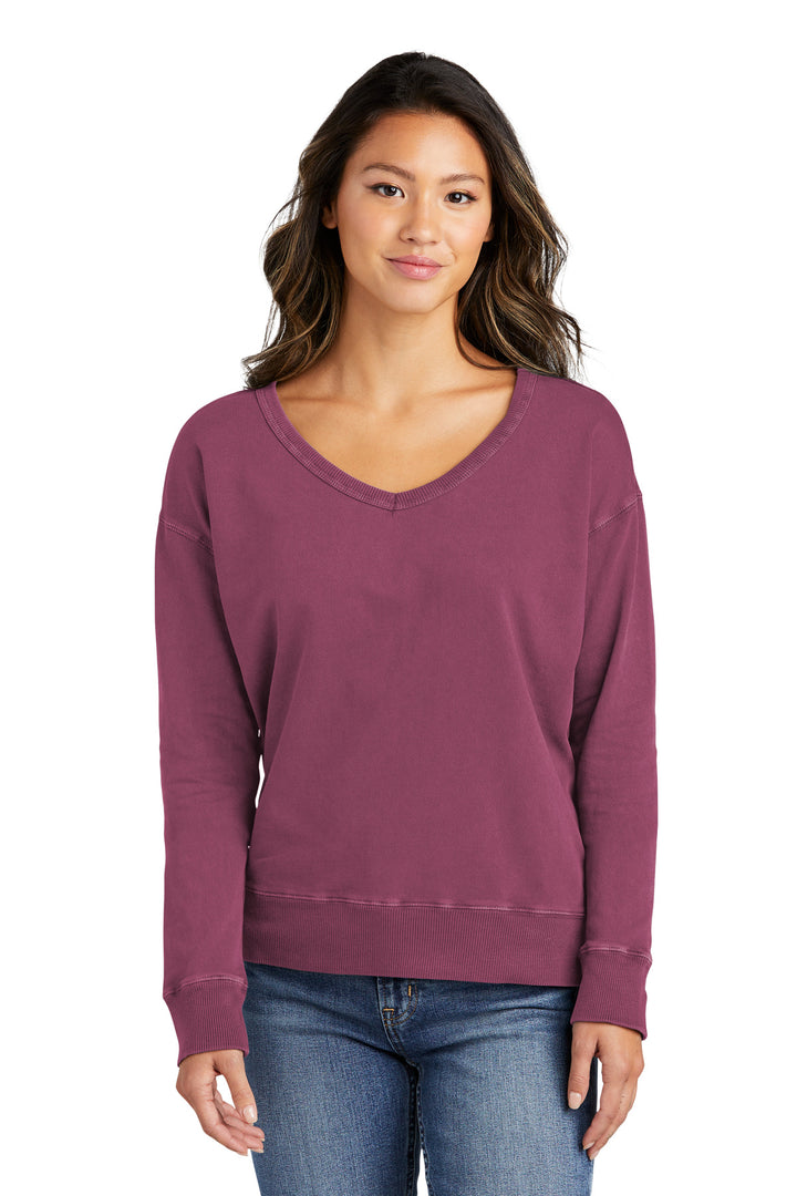 Port & Company¨ Ladies Beach Wash¨ Garment-Dyed V-Neck Sweatshirt LPC098V