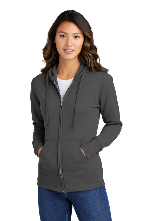Port & Company¨ Ladies Core Fleece Full-Zip Hooded Sweatshirt. LPC78ZH