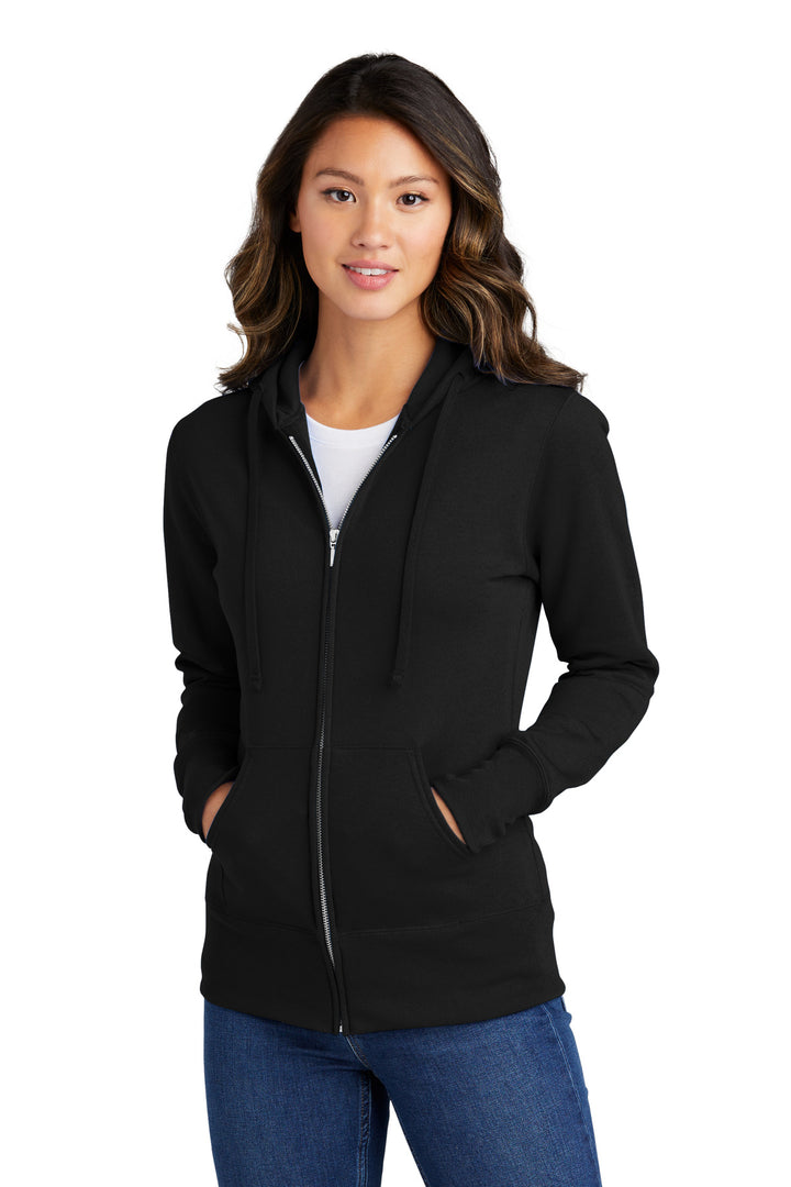 Port & Company¨ Ladies Core Fleece Full-Zip Hooded Sweatshirt. LPC78ZH