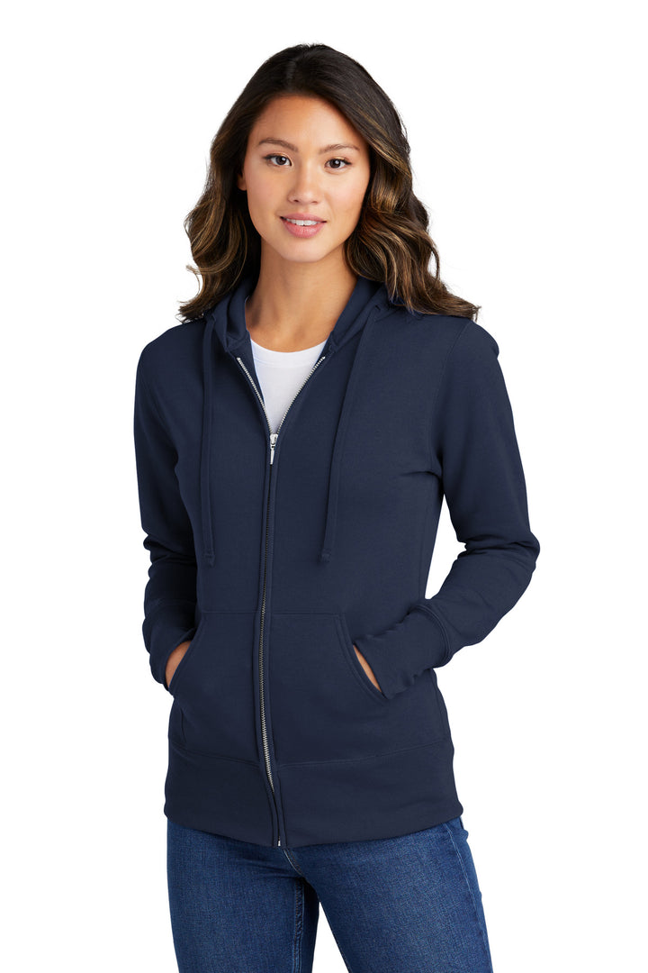 Port & Company¨ Ladies Core Fleece Full-Zip Hooded Sweatshirt. LPC78ZH