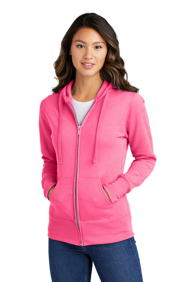 Port & Company¨ Ladies Core Fleece Full-Zip Hooded Sweatshirt. LPC78ZH