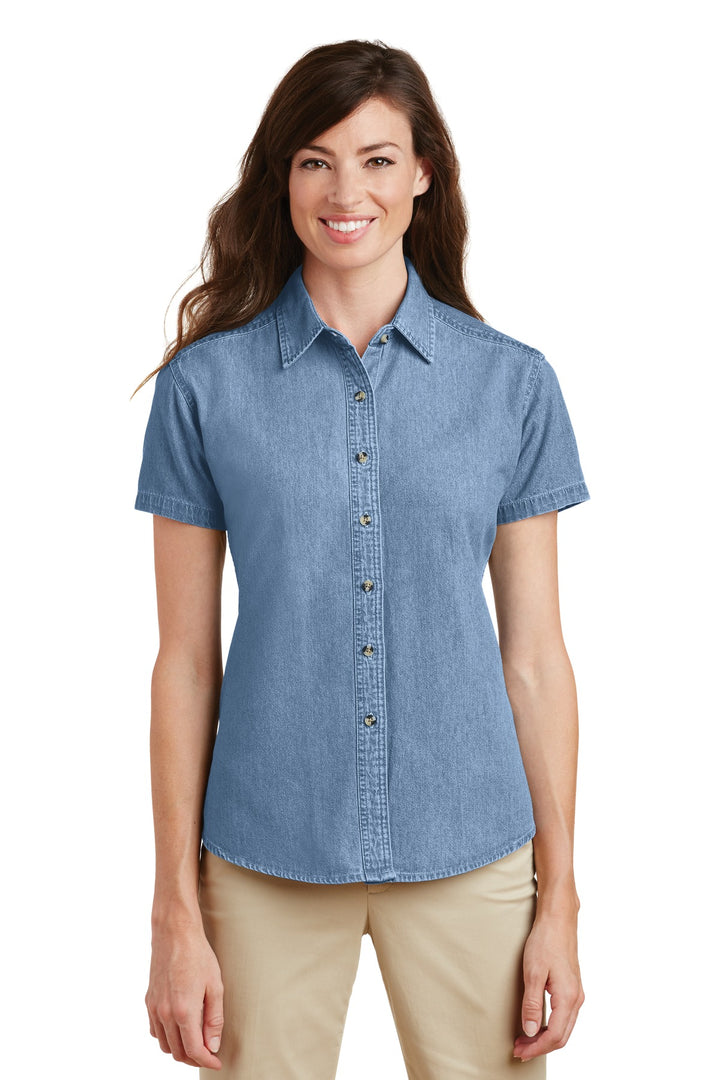 Port & Company¨ - Ladies Short Sleeve Value Denim Shirt.  LSP11