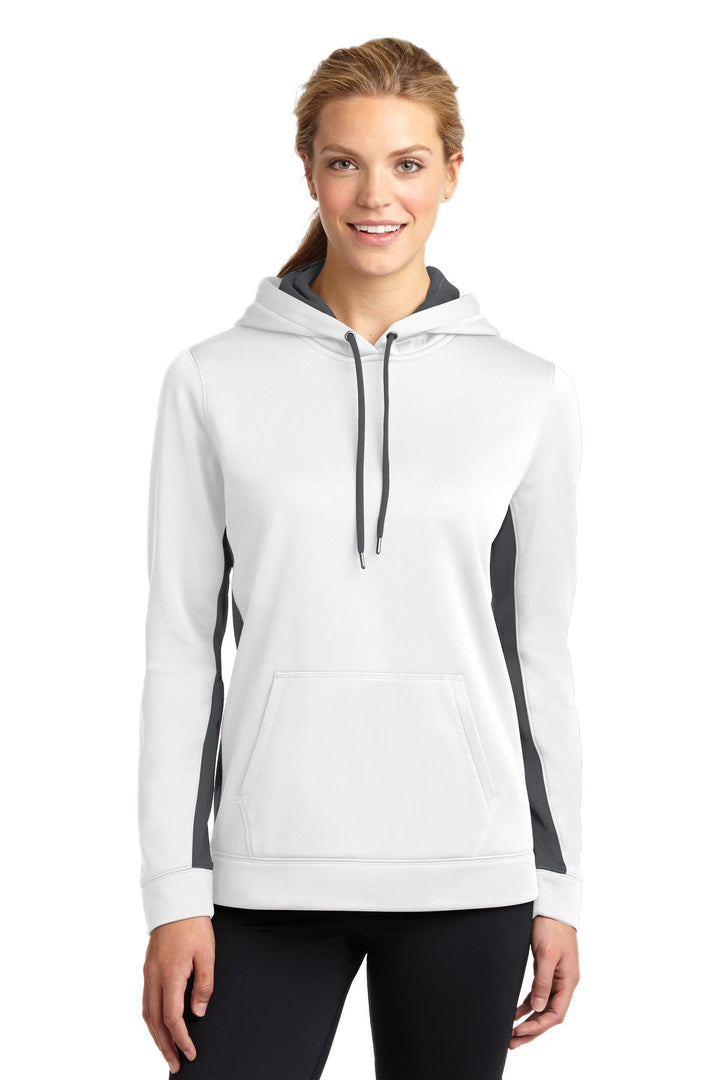 Sport-Tek¨ Ladies Sport-Wick¨ Fleece Colorblock Hooded Pullover. LST235