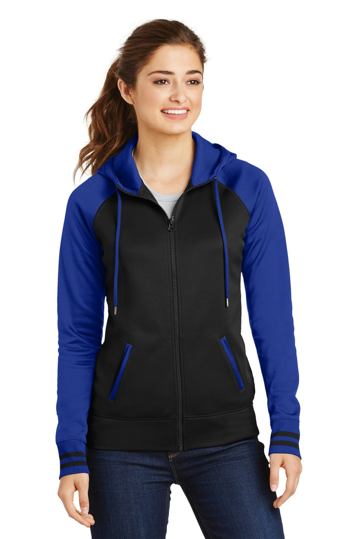 Sport-Tek¨ Ladies Sport-Wick¨ Varsity Fleece Full-Zip Hooded Jacket. LST236