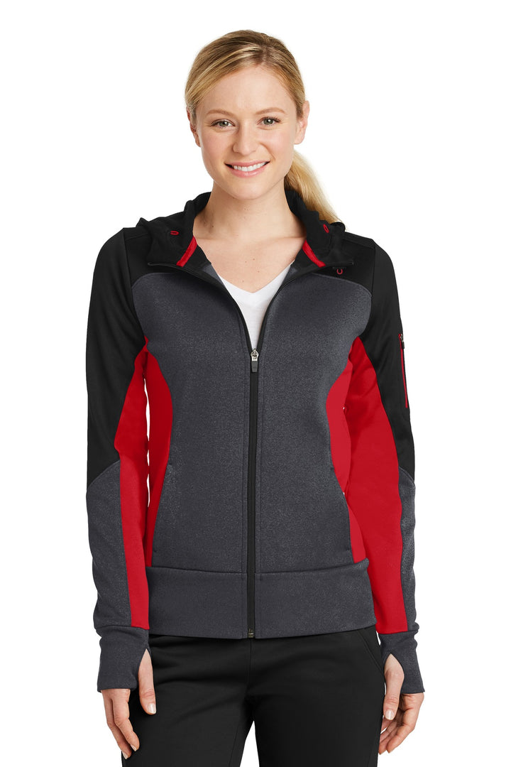 Sport-Tek¨ Ladies Tech Fleece Colorblock Full-Zip Hooded Jacket. LST245