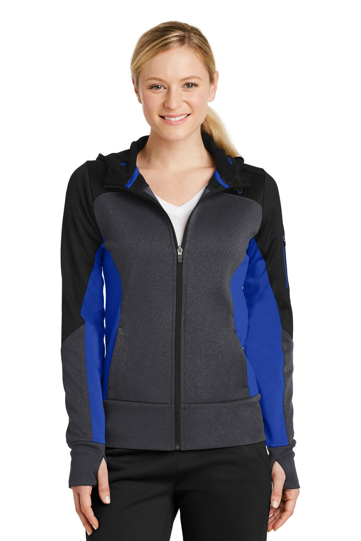 Sport-Tek¨ Ladies Tech Fleece Colorblock Full-Zip Hooded Jacket. LST245