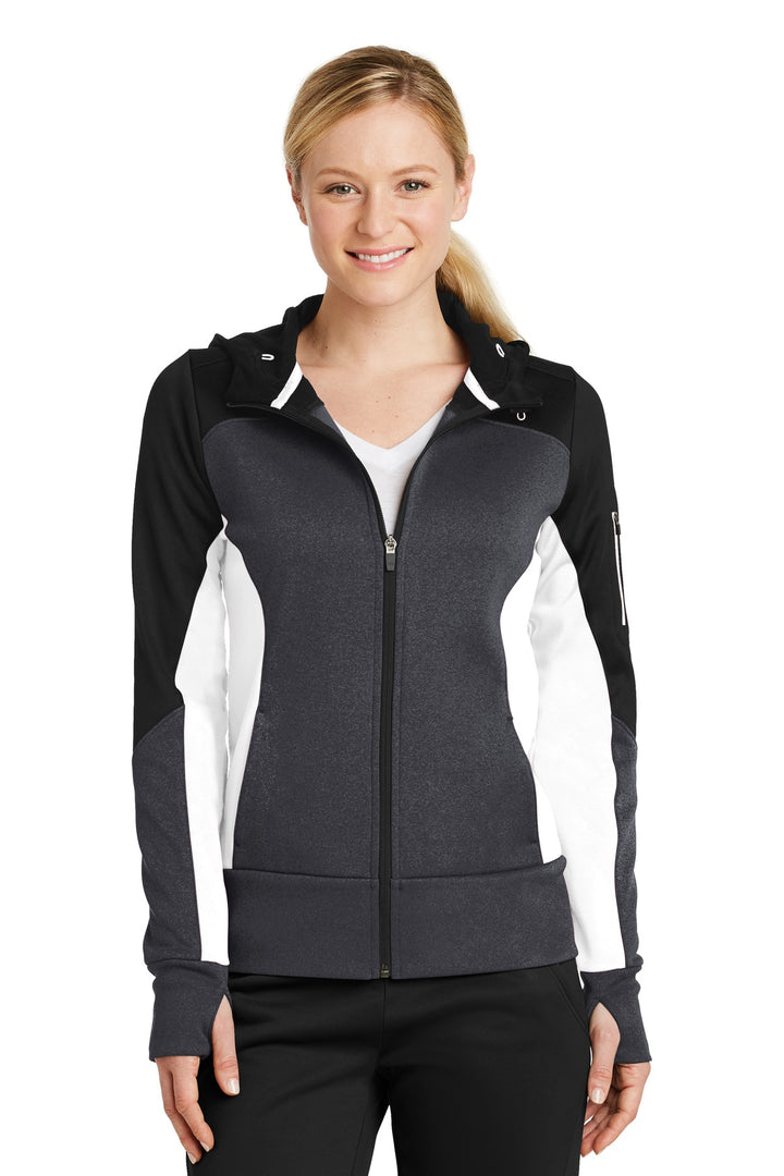 Sport-Tek¨ Ladies Tech Fleece Colorblock Full-Zip Hooded Jacket. LST245