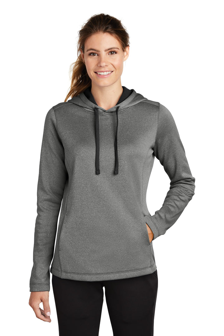 Sport-Tek ¨ Ladies PosiCharge ¨ Sport-Wick ¨ Heather Fleece Hooded Pullover. LST264