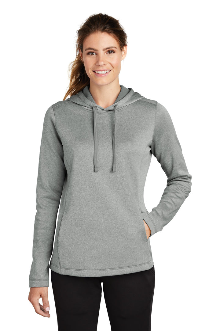 Sport-Tek ¨ Ladies PosiCharge ¨ Sport-Wick ¨ Heather Fleece Hooded Pullover. LST264