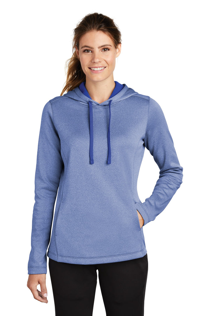 Sport-Tek ¨ Ladies PosiCharge ¨ Sport-Wick ¨ Heather Fleece Hooded Pullover. LST264
