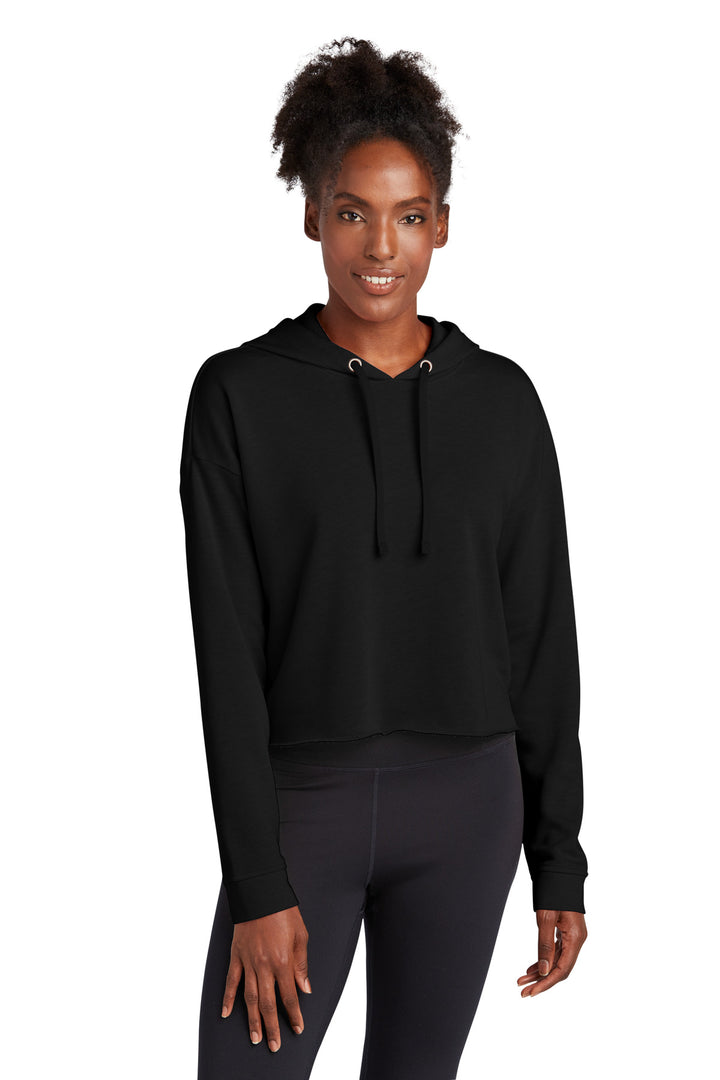 Sport-Tek ¨ Ladies PosiCharge ¨ Tri-Blend Wicking Fleece Crop Hooded Pullover LST298