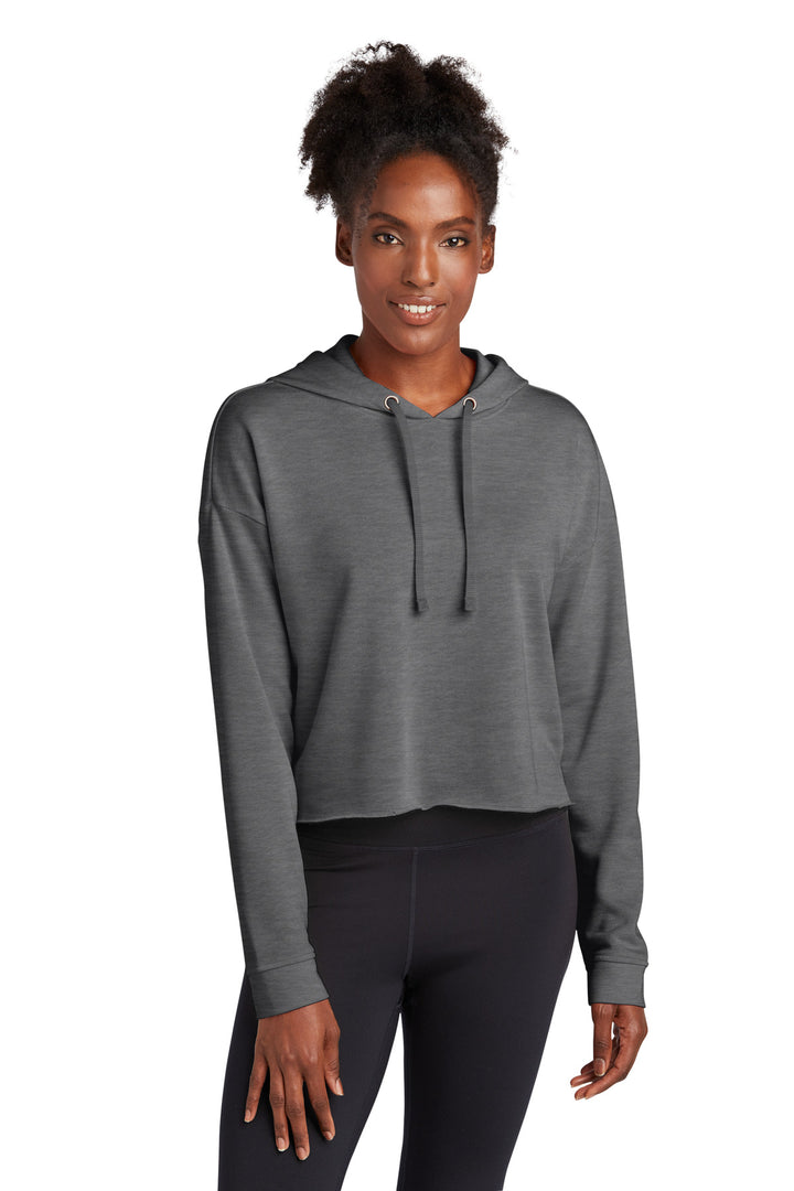 Sport-Tek ¨ Ladies PosiCharge ¨ Tri-Blend Wicking Fleece Crop Hooded Pullover LST298