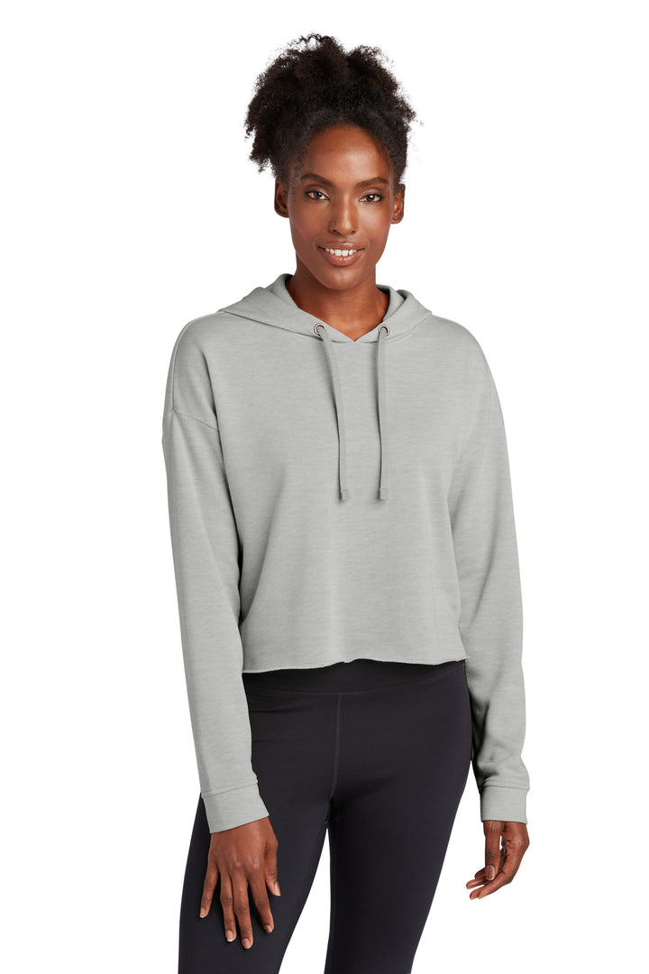 Sport-Tek ¨ Ladies PosiCharge ¨ Tri-Blend Wicking Fleece Crop Hooded Pullover LST298