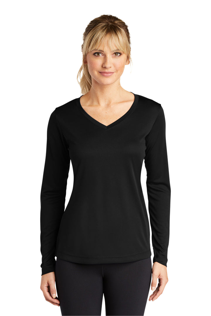 Sport-Tek¨ Ladies Long Sleeve PosiCharge¨ Competitor™ V-Neck Tee. LST353LS