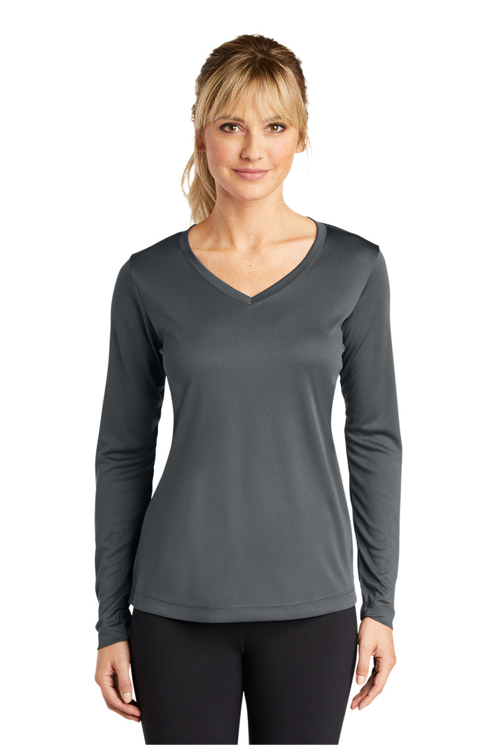 Sport-Tek¨ Ladies Long Sleeve PosiCharge¨ Competitor™ V-Neck Tee. LST353LS