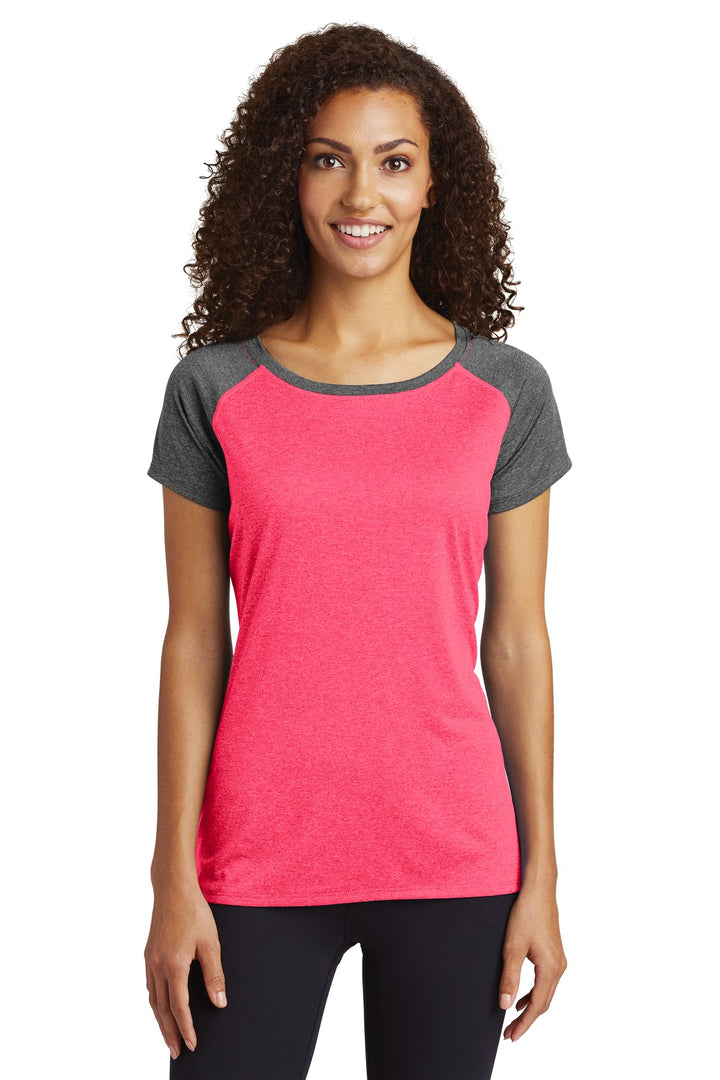 Sport-Tek ¨ Ladies Heather-On-Heather Contender ™ Scoop Neck Tee. LST362