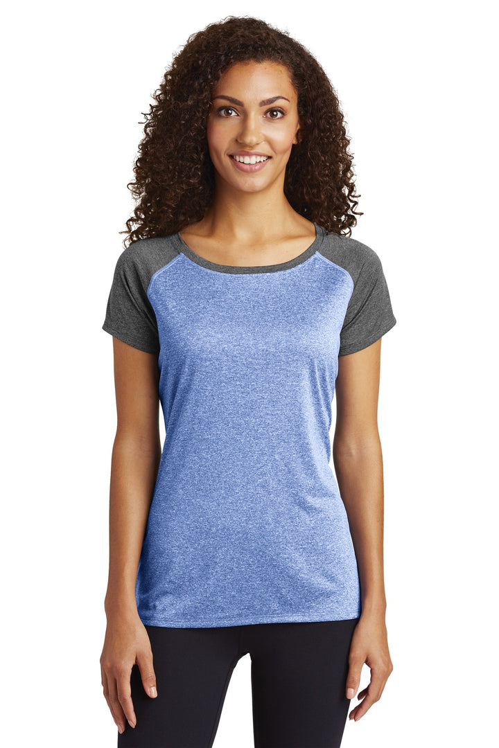 Sport-Tek ¨ Ladies Heather-On-Heather Contender ™ Scoop Neck Tee. LST362