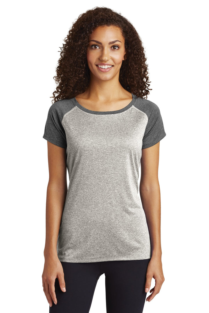 Sport-Tek ¨ Ladies Heather-On-Heather Contender ™ Scoop Neck Tee. LST362